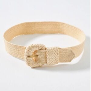 Anthropologie LINEA PELLE WOVEN RAFFIA STRETCH BELT